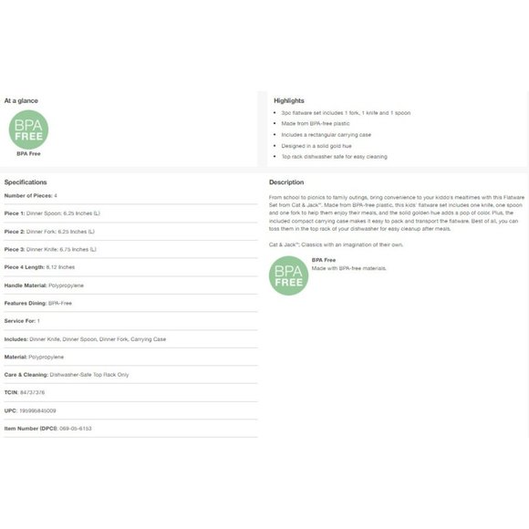 Cat & Jack 3-Count Orange & White Flatware Cutlery Set with Carrying Case - Picture 4 of 5